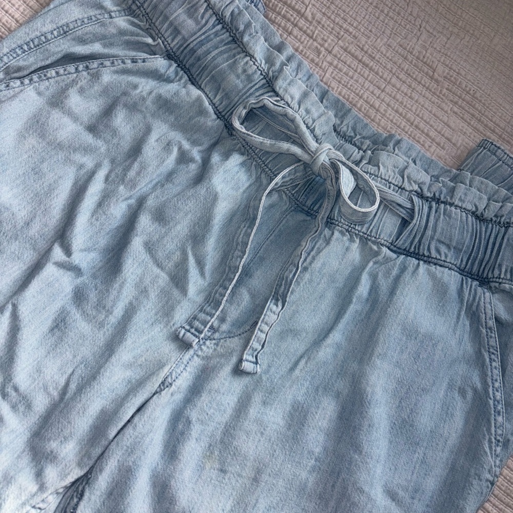 Hollister Denim High-Rise Tie Joggers